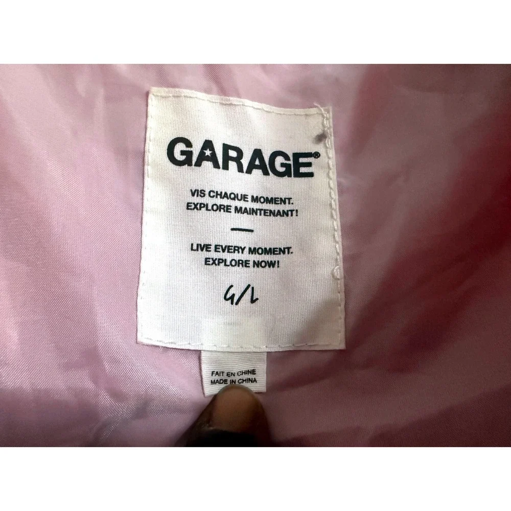 GARAGE Color Block‎ Windbreaker Jacket Hooded Red White Black Lightweight Women